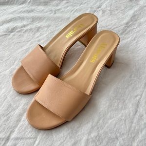 Marais mule heels - light pink